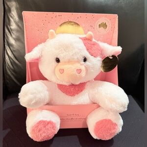 Snuggle Buddy Pink and White Heat & Hug Plush Stuffed Animal